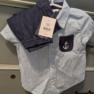 Boys seahorse nautical set